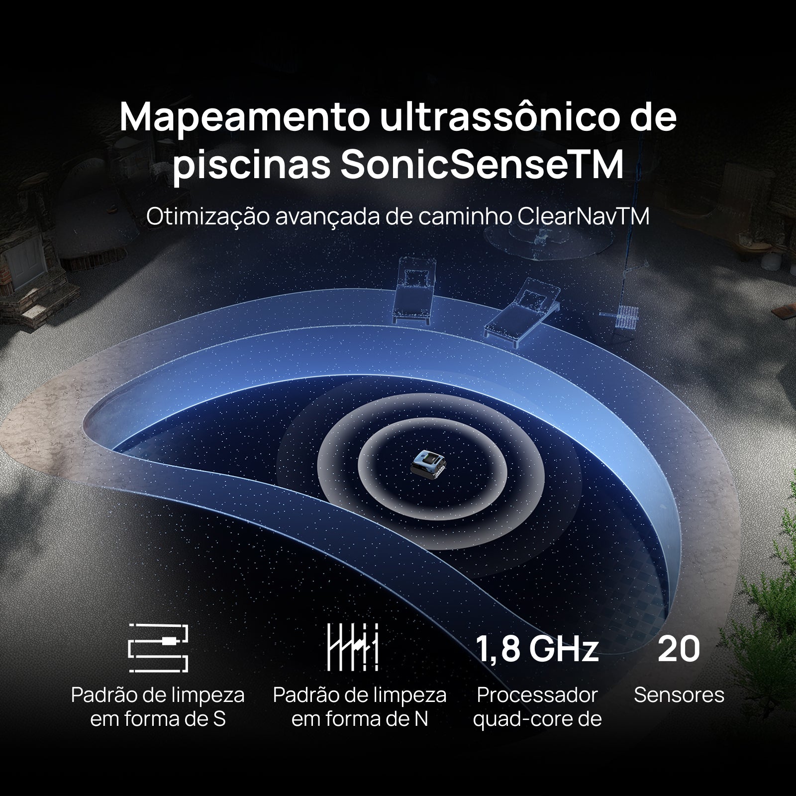 Beatbot AquaSense® Pro Robô Aspirador de Piscina Automático