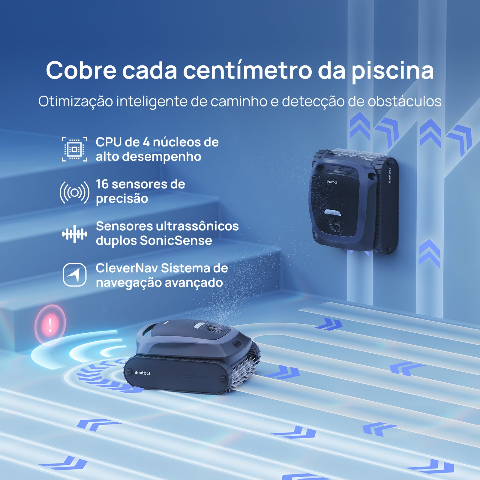 Beatbot AquaSense® 2 Robô Aspirador de Piscina Automático