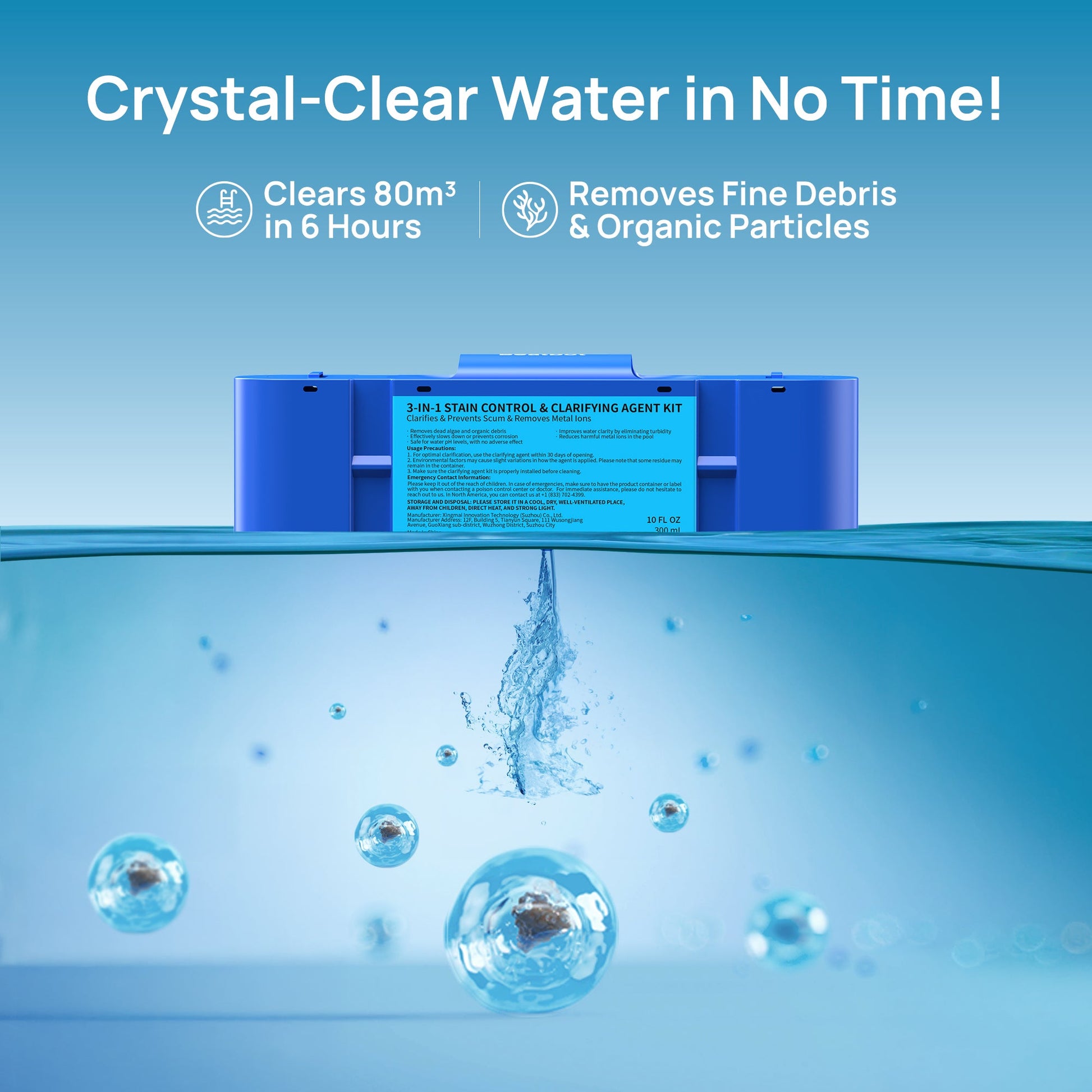 Beatbot AquaRefine™ Kit Clarificador 3 em 1 para Piscinas