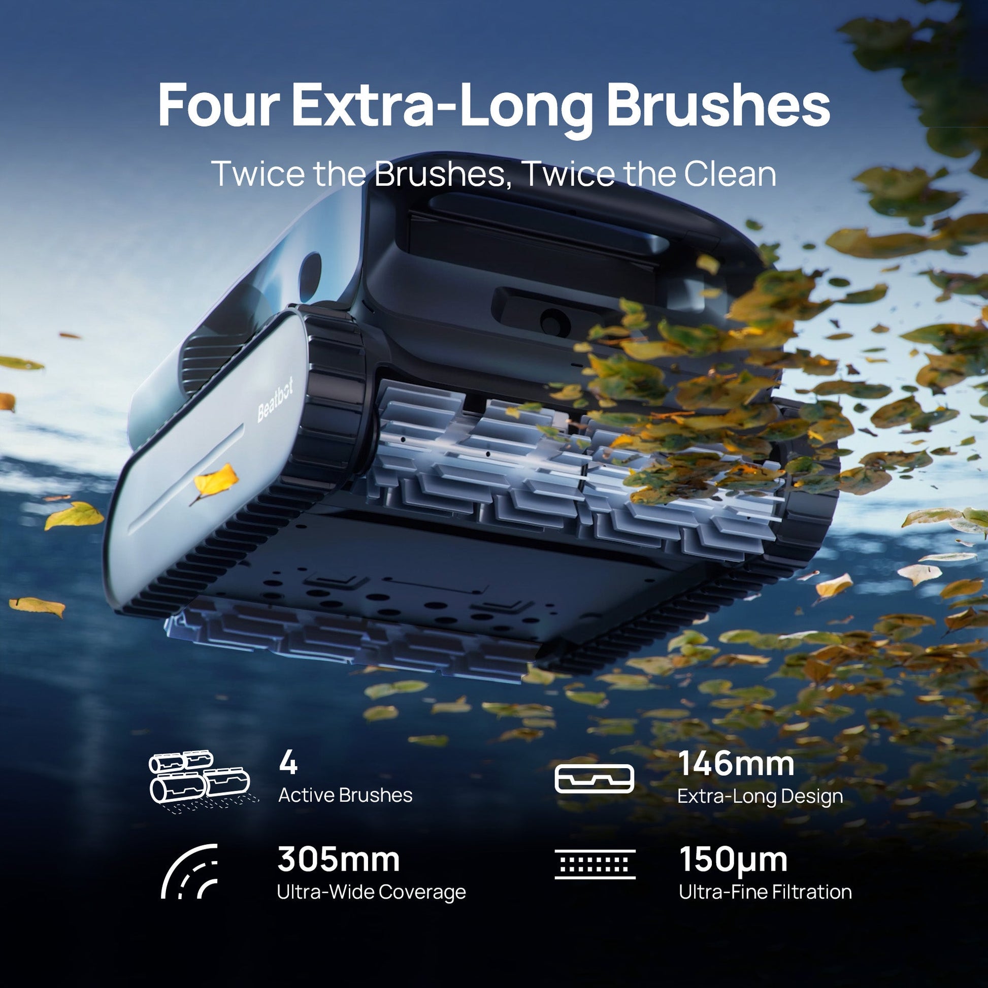 Beatbot A100 Pro Robô Aspirador de Piscina Automático