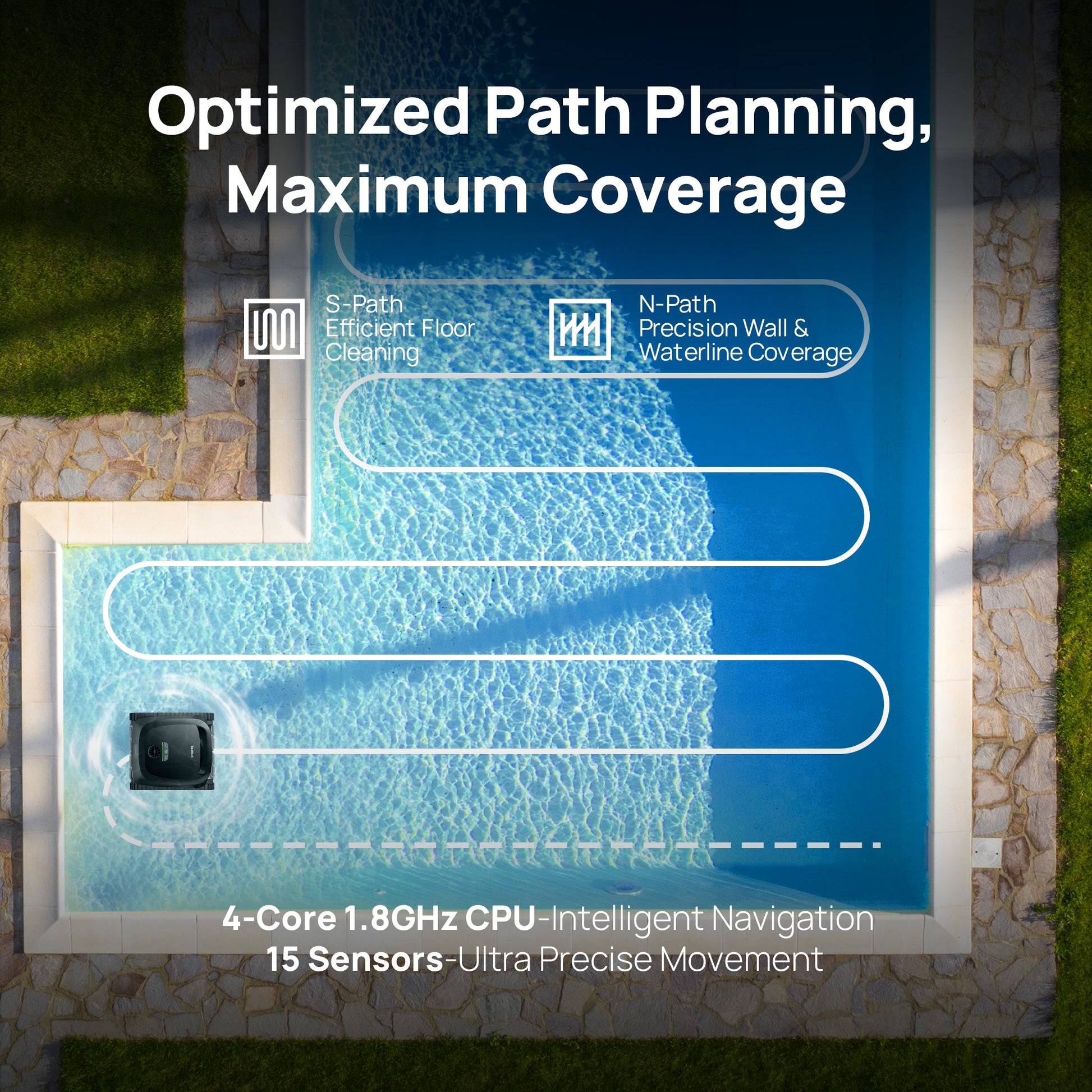 Beatbot A100 Robô Aspirador de Piscina Automático