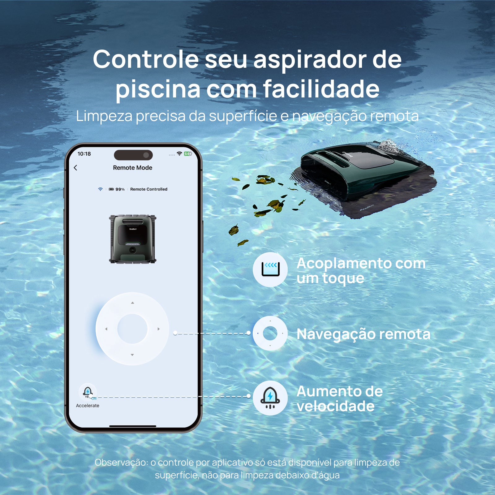 Beatbot AquaSense® 2 Pro Robô Aspirador de Piscina Automático