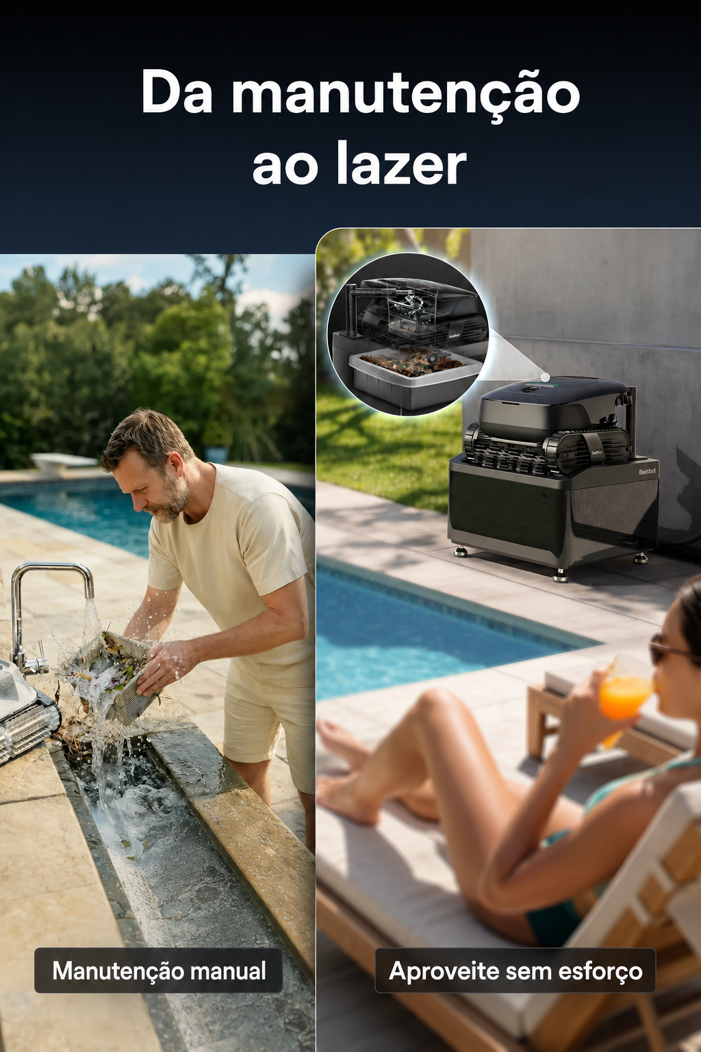 Beatbot AquaSense X – Robô Aspirador de Piscina com IA