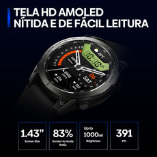 Zeblaze Stratos 3 PRO SmartWatch 1.43-inch 466x466 High-Clear Screen Sport Watch