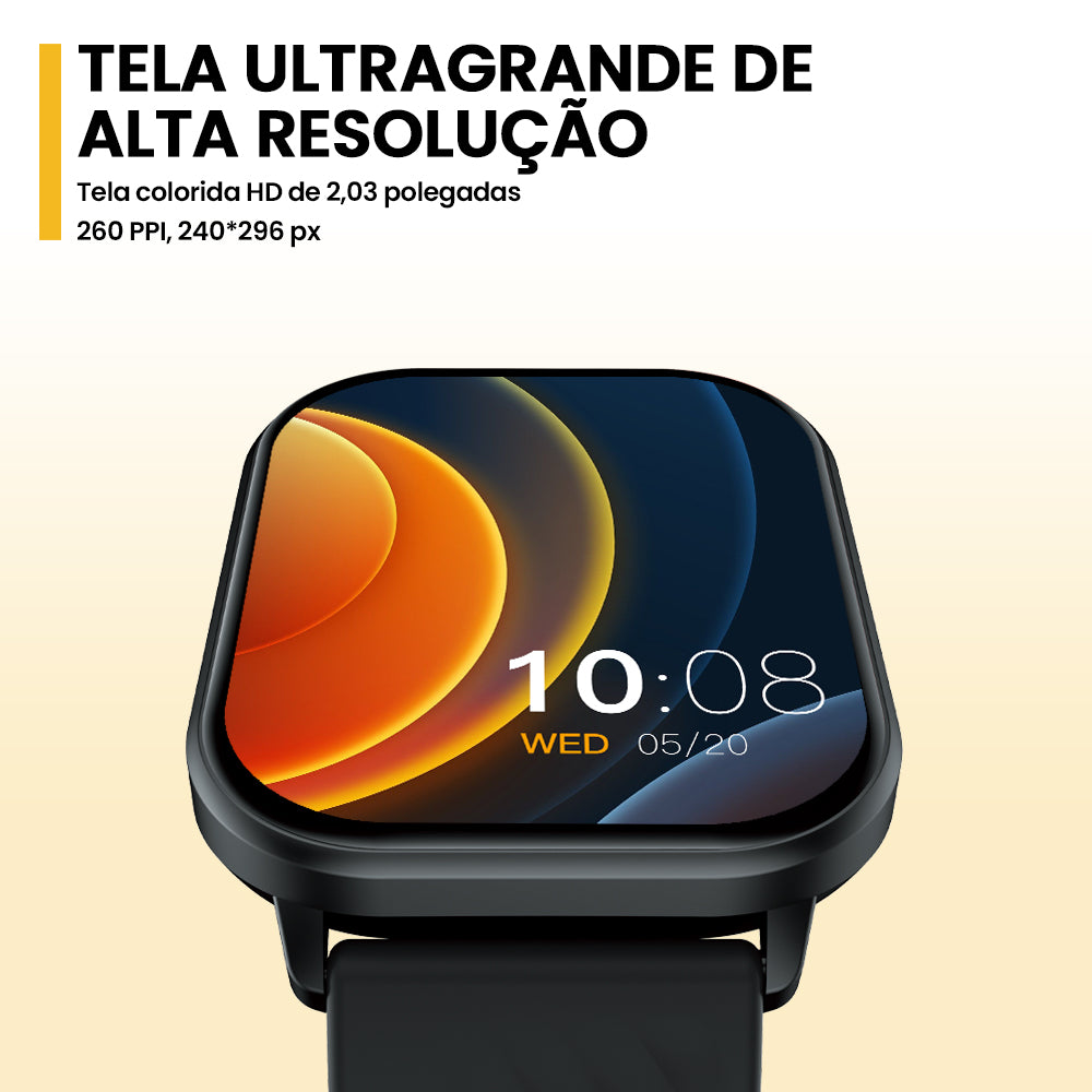 Zeblaze GTS 3 Smartwatch Large HD Display, IP68 Waterproof, Bluetooth Calling, Health Monitor