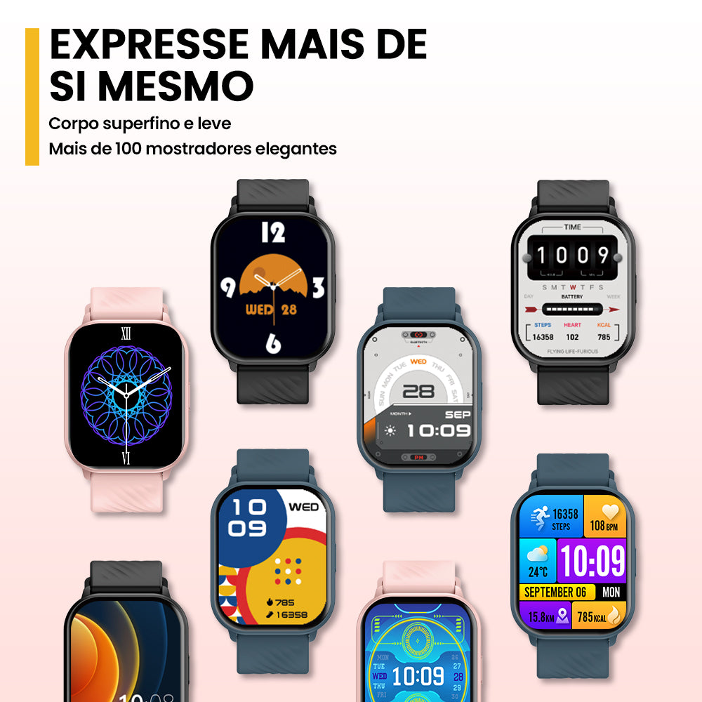 Zeblaze GTS 3 Smartwatch Large HD Display, IP68 Waterproof, Bluetooth Calling, Health Monitor