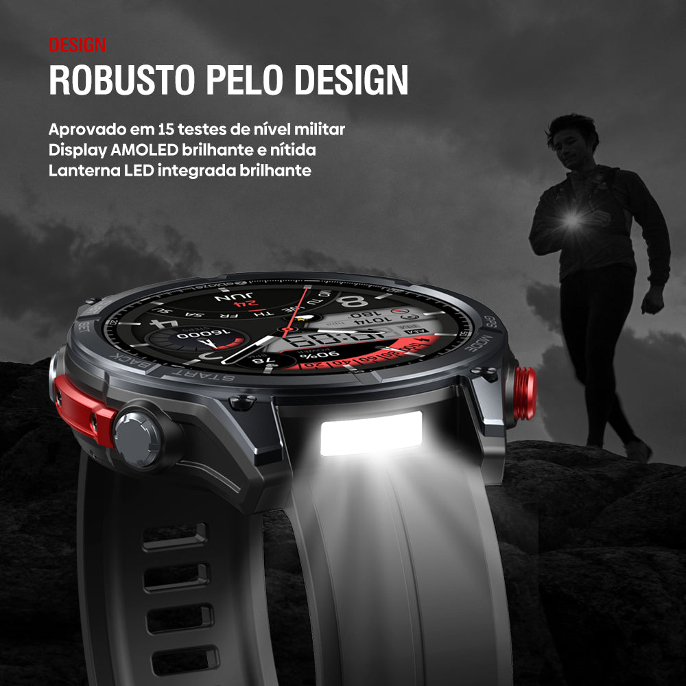 Zeblaze Stratos 4 GPS Smartwatch 1.43-inch AMOLED Display Built-in 6 Satellite Positioning