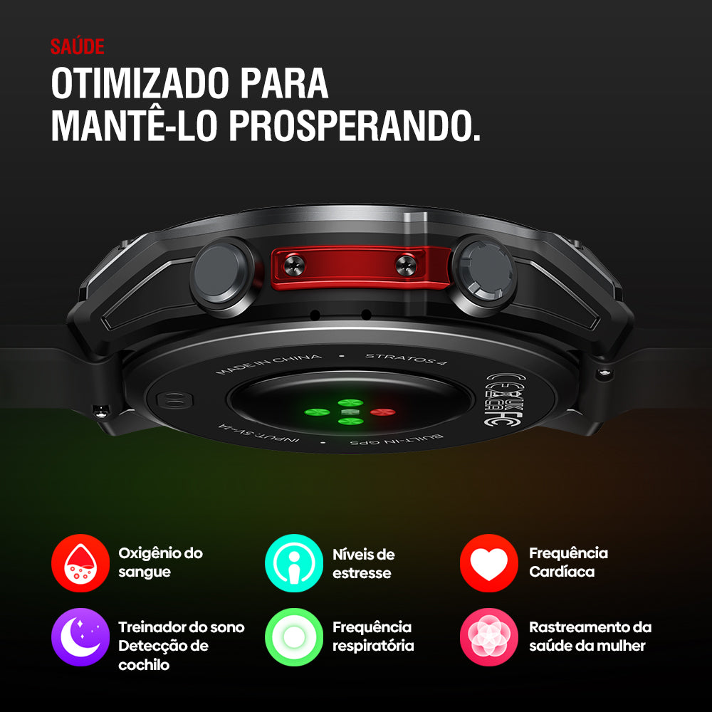 Zeblaze Stratos 4 GPS Smartwatch 1.43-inch AMOLED Display Built-in 6 Satellite Positioning