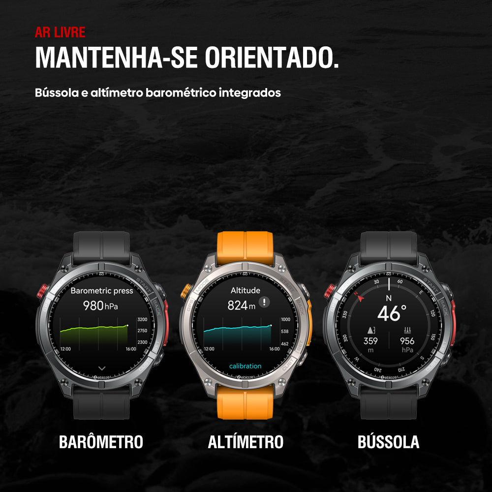 Zeblaze Stratos 4 GPS Smartwatch 1.43-inch AMOLED Display Built-in 6 Satellite Positioning