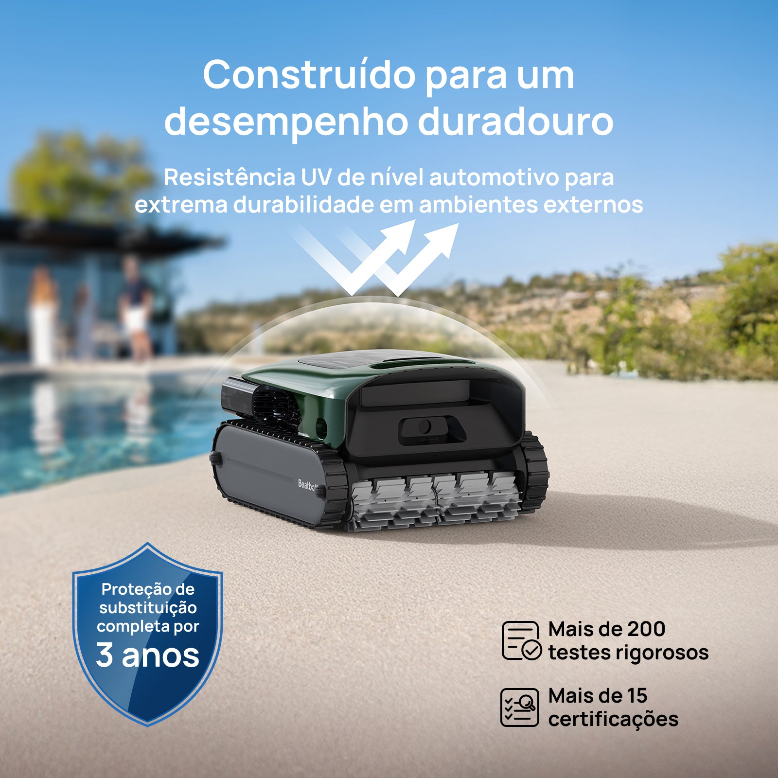 Beatbot AquaSense® 2 Pro Robô Aspirador de Piscina Automático