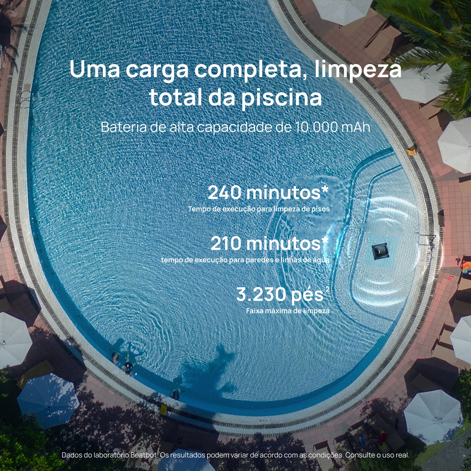 Beatbot AquaSense® 2 Robô Aspirador de Piscina Automático